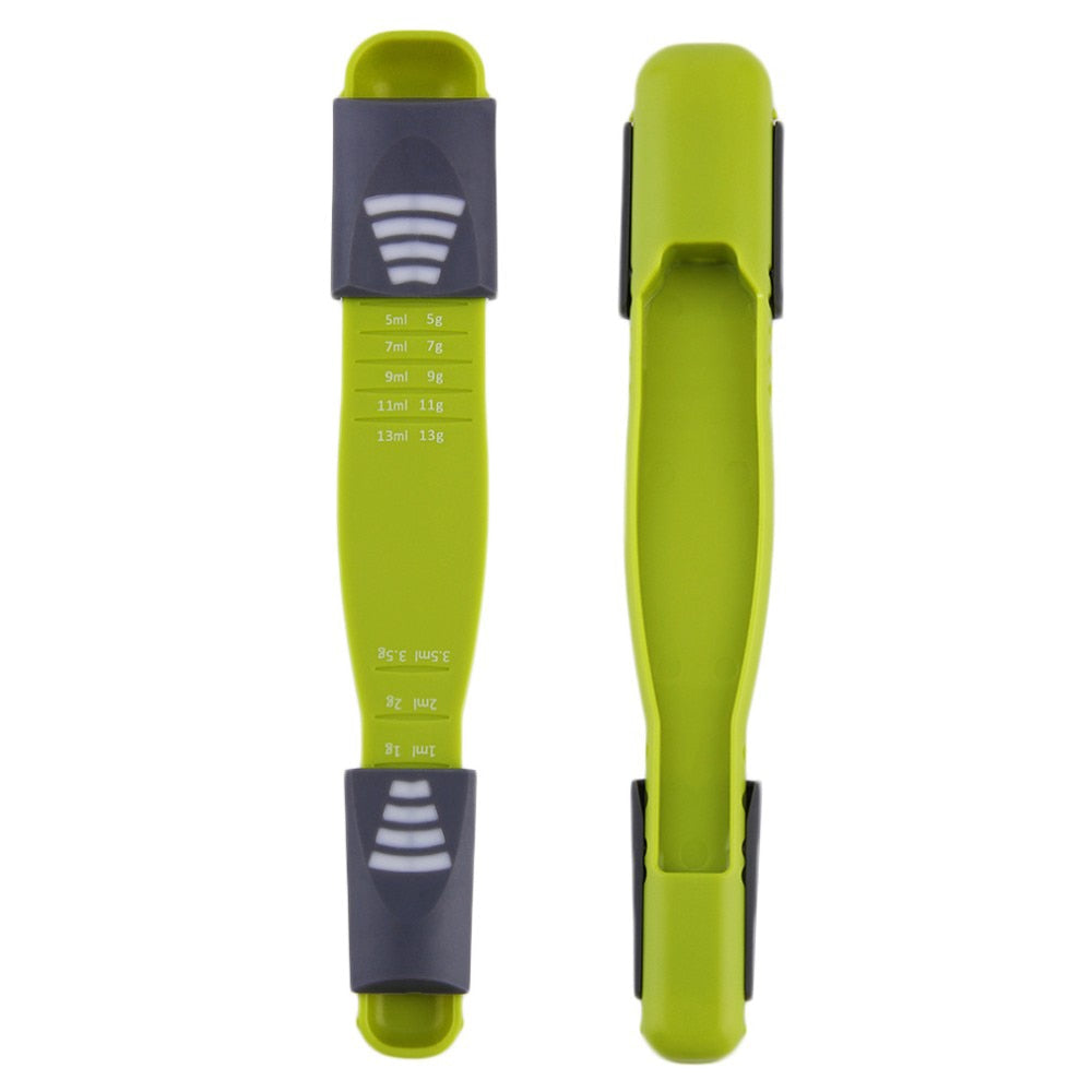 1 pcs  Measure Cup Double End Height Stools Adjustable Scale Measuring Spoons Measuring Spoon baking tool Kitchen Accessories