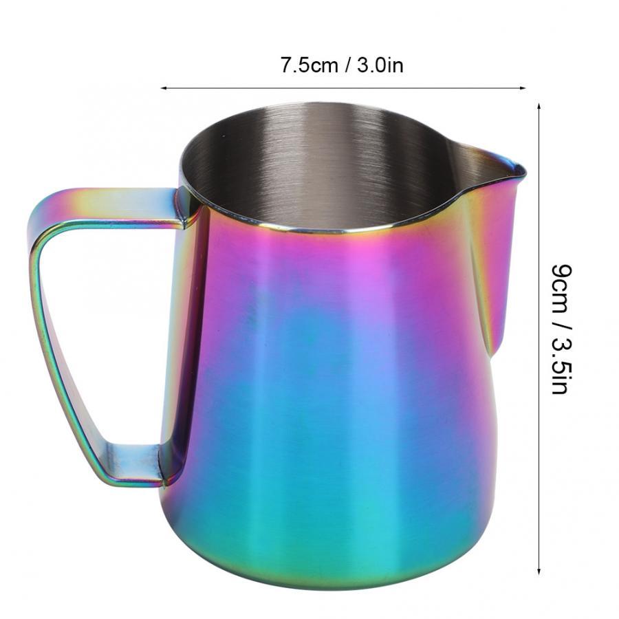 350ml Stainless Steel Milk Frothing Cup Coffee Pitcher Milk Jug Black Colorful Cup for Latte Art  Kitchen Coffee Accessories