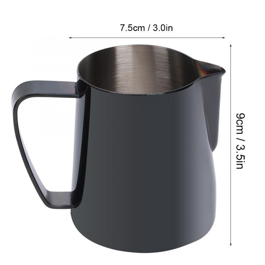 350ml Stainless Steel Milk Frothing Cup Coffee Pitcher Milk Jug Black Colorful Cup for Latte Art  Kitchen Coffee Accessories