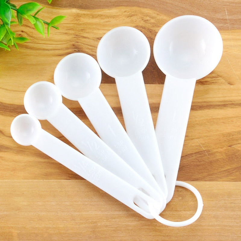 4Pcs/5pcs/10pcs Multi Purpose Spoons/Cup Measuring Tools PP Baking Accessories Stainless Steel/Plastic Handle Kitchen Gadgets
